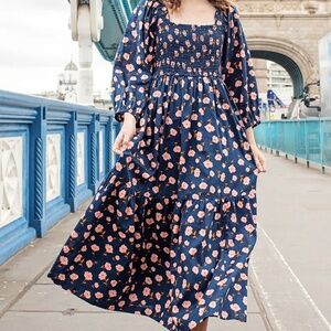 NWOT 🩷🐥 Pink Chicken Serena Dress - Navy Flower Toss 🐥🩷 XL